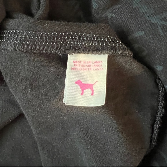 VS PINK Ultimate Yoga Quarter Zip Pullover Small Black Logo Print - Picture 7 of 10